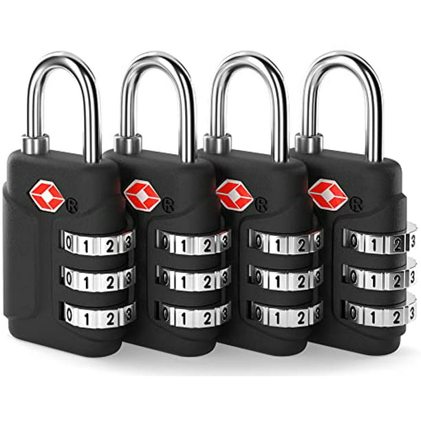 TSA Security 4 Combination Travel Suitcase Luggage Bag  Coded Lock tsa padlock